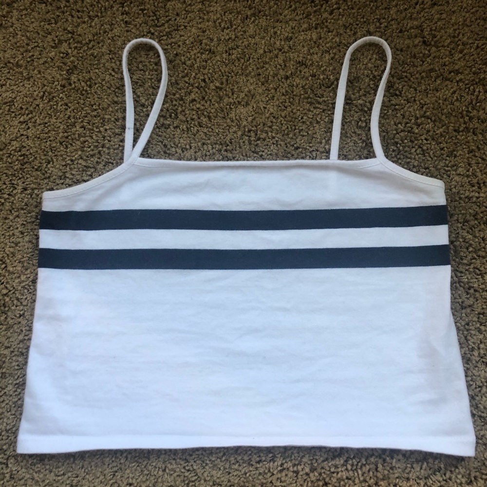 brandy melville cropped tank, white faye top